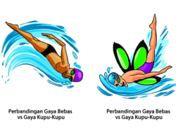 Perbandingan Gaya Bebas vs Gaya Kupu-Kupu